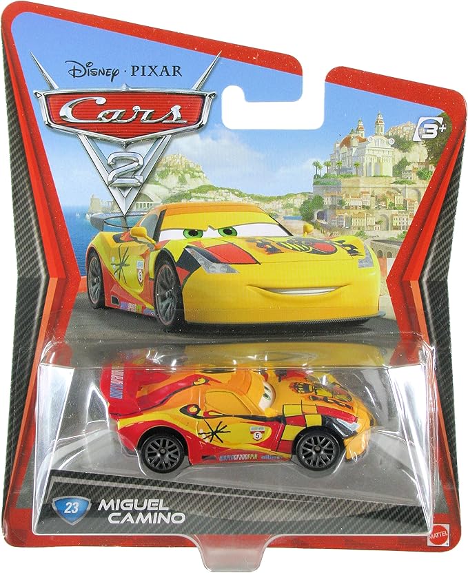 Disney Pixar Cars 2 Movie Series Mattel 1:55 Scale Die Cast Car #23 Miguel Camino