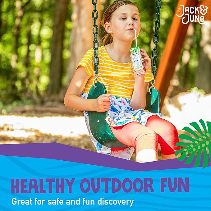 Jack & June Green Belt Playset Swing with 80” Chains Made for 5’ and 6’ Deck Height