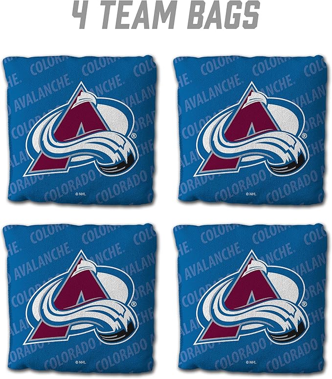 YouTheFan Officially-Licensed NHL Set of 4 Cornhole Bags - All Weather Regulation 6” x 6” Size - 16oz Weight - Designed in USA