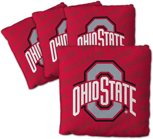 YouTheFan Officially-Licensed NCAA Set of 4 Cornhole Bags - All Weather Regulation 6” x 6” Size - 16oz Weight - Designed in USA