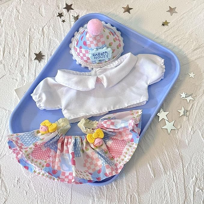 17cm Doll Clothes Set Outfit Girly Costume for 6.7 Inch Dolls Accessories, Fashion Dresses Clothes Set Suitable for 15cm/17cm Dolls Clothes Party ,Luxury Chic Doll Clothing(NO Doll)