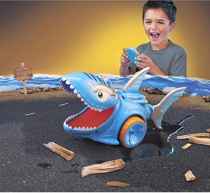 Little Tikes Shark Strike RC Remote Control Toy Car, Multicolor