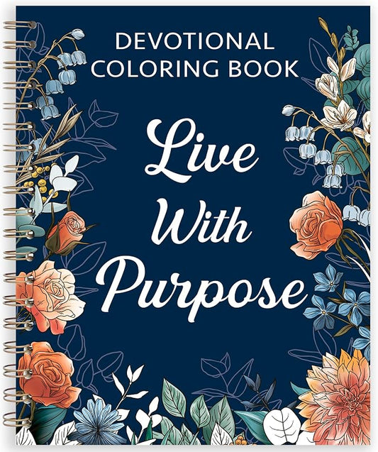 Devotional Coloring Book for Women – 41 Christian Coloring Pages with Bible Verses – Bible Coloring Book for Adults, Spiral Bound, 140gsm Paper, Christian Gifts for Women, Religious Coloring Book