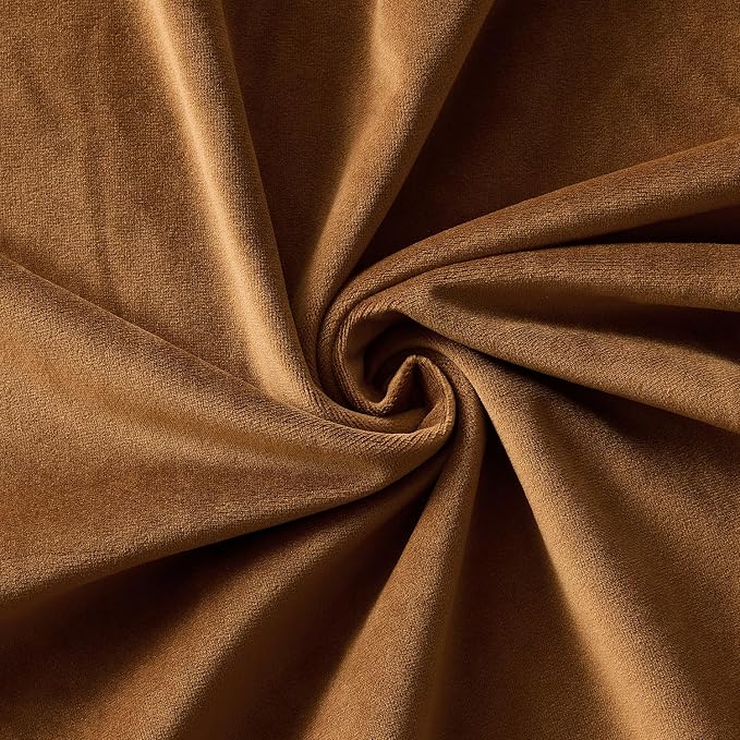 MIULEE Velvet Throw Pillow Covers 20x20 Inch Pack of 2 Golden Brown | Soft Solid Decorative Pillow Covers, Modern Luxury Home Decor, for Couch Chair Sofa Bedroom Livingroom