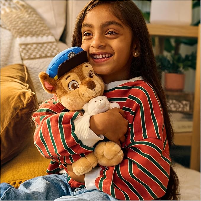 Paw Patrol GUND Chase with Snuffles Teddy Bear, Official Chase Plush Toy, Dog Stuffed Animal for Ages 1 and Up, 9.5”