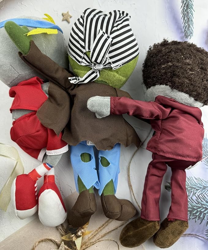 JHESAO 3 PCS Plants and Zombies Plush Toy Zombies Sets Football, Sport Plushies 1 2 Stuffed Soft Pirate Doll, Guitar PVZ Plushies Figure Doll New