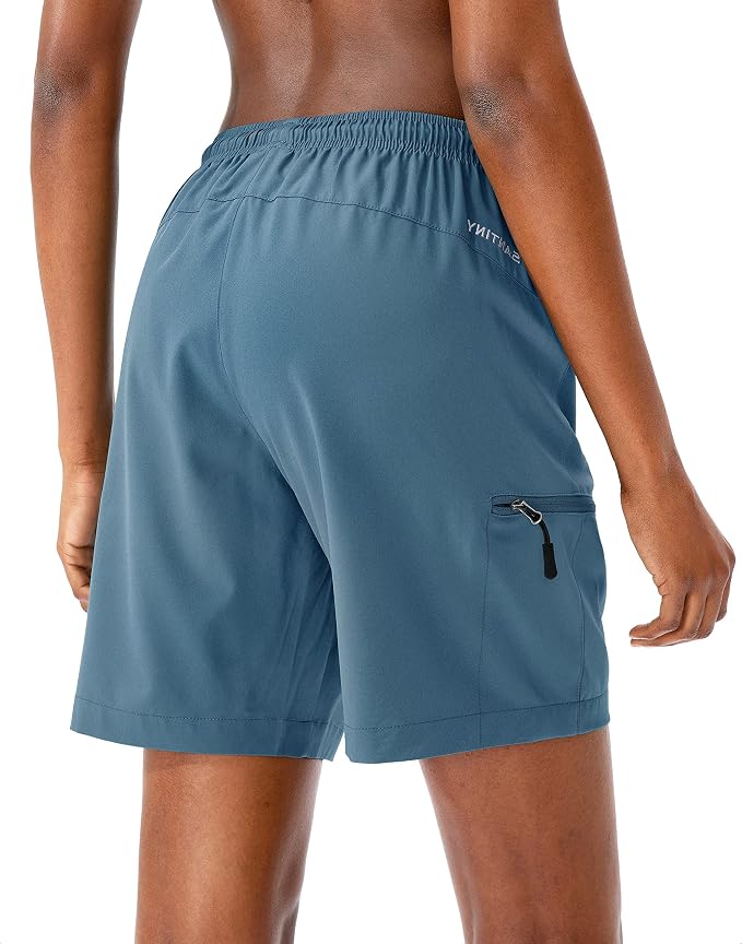 SANTINY Women's 5''/ 7''/9'' Hiking Cargo Shorts Quick Dry Lightweight Summer Shorts for Women Athletic Golf Zipper Pockets