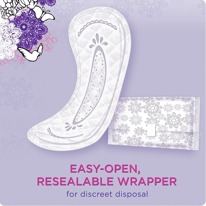 Always Discreet Incontinence Liners for Women, Very Light Absorbency, Regular Length , 144 count