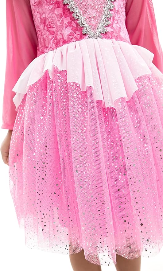 Little Adventures Sleeping Beauty Party Dress Up Costume - Machine Washable Child Pretend Play Party Dress