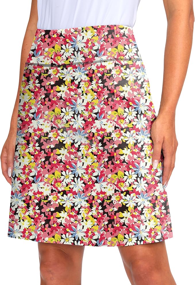 Women's 20" Knee Length Skorts Skirts UPF50+ Athletic Tennis Golf Skirt for Women Casual Summer Skirts