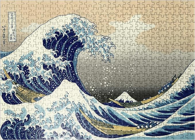 MyPuzzle The Great Wave Off Kanagawa, Katsushika Hokusai - Iconic Japanese Art - Premium 500 Piece Jigsaw Puzzle for Adults