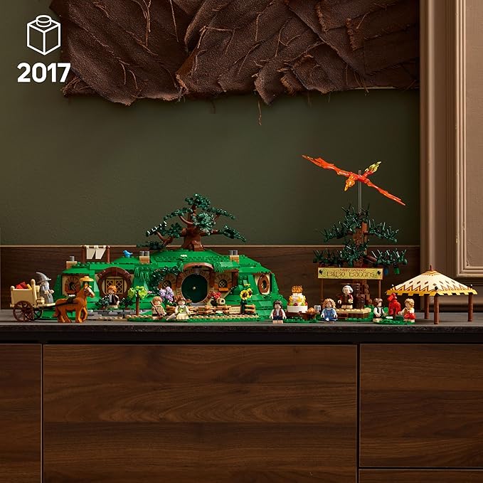LEGO Icons The Lord of The Rings: The Shire Building Set - Room Decor for Men and Women, Ages 18+ - Adult DIY Collectible for Bedroom or Office - with Gandalf Minifigure - 10354