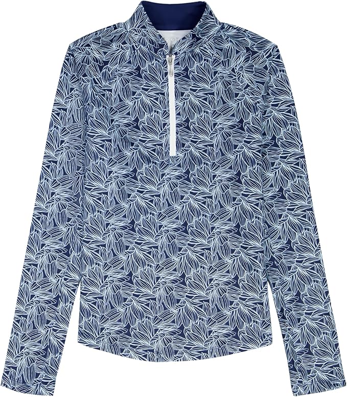 Izod Women's 1/4 Zip Pullover Performance Stretch Long Sleeve Golf Running