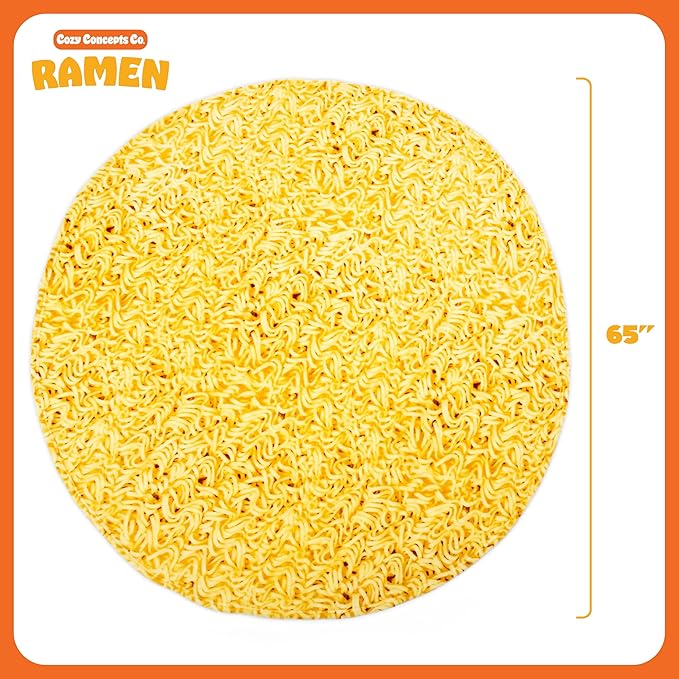 Cozy Concepts Co. Ramen Comfort Blanket by Relatable, Super Soft Plush Throw for Teens and Kids, A Cozy Dorm Room Essential, Fun Back to School Stuff & Perfect Comfort Gift for Students