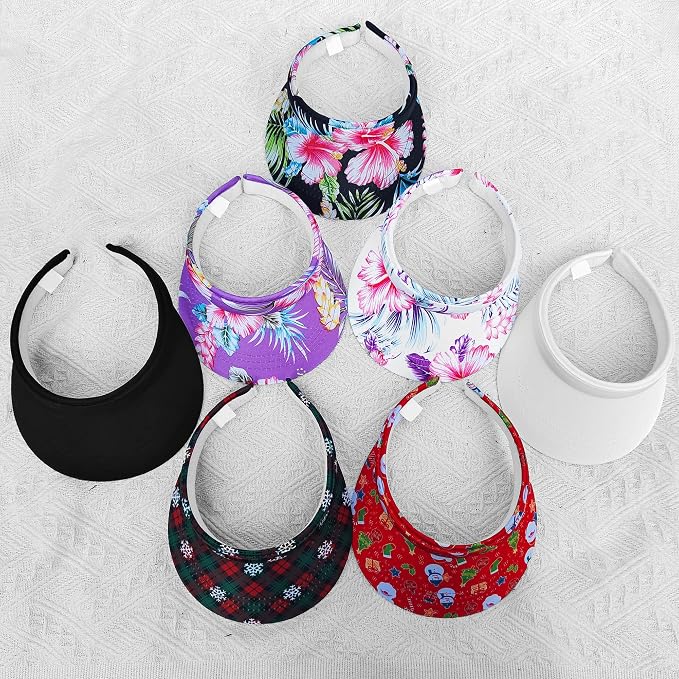 3 Pack Sports Sun Visor Hat Women Men Adjustable Clip On Visors Outdoor Golf Beach Cap