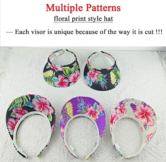 3 Pack Sports Sun Visor Hat Women Men Adjustable Clip On Visors Outdoor Golf Beach Cap