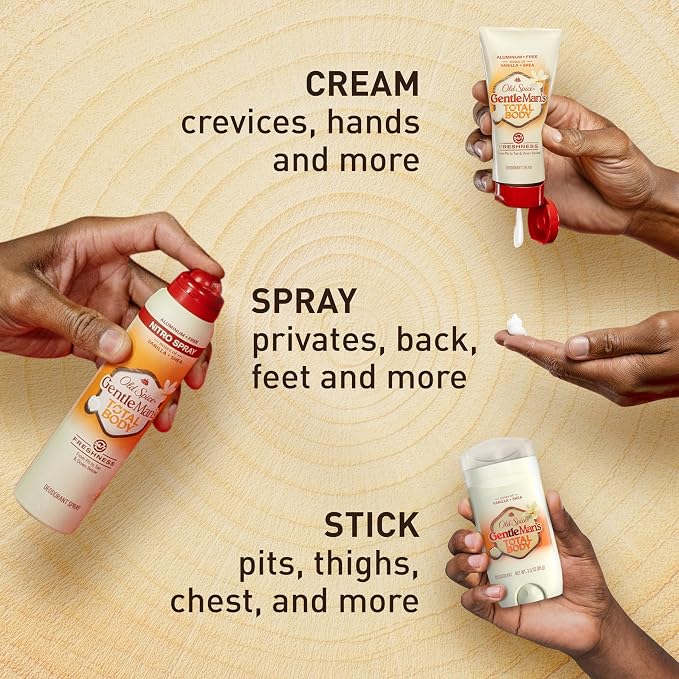 Old Spice Whole Body Deodorant Spray for Men, Aluminum Free, Lavender + Mint Scent, 24/7 Odor Protection, 24/7 Lasting Freshness, Dermatologist Tested, Gentle on Skin, Safe to Use All Over, 3.5 oz