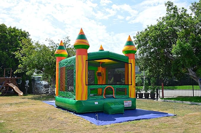 JumpOrange Amazon River Commercial Grade Bounce House for Kids and Adults (with Blower), Basketball Hoop, Outdoor Indoor, Bouncer Jumper, Birthday Party, Rental Grade, Big Inflatable