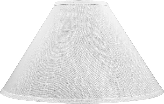 Aspen Creative 32208A Hardback Empire Spider Lamp Shade in Pearl White, 6" Top x 19" Bottom x 12" Slant Height