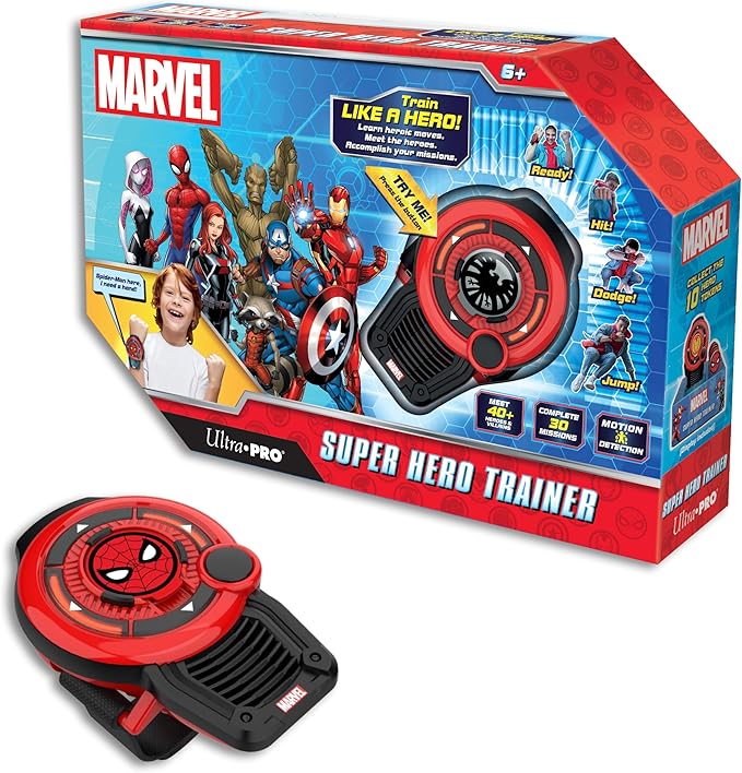 Marvel Super Hero Trainer - Interactive Fitness Toy for Kids, Motion Activated Superhero Training Game, Includes Hero Tokens & Map, Encourages Active Play & STEM Learning with 40+ Heroes & Villains
