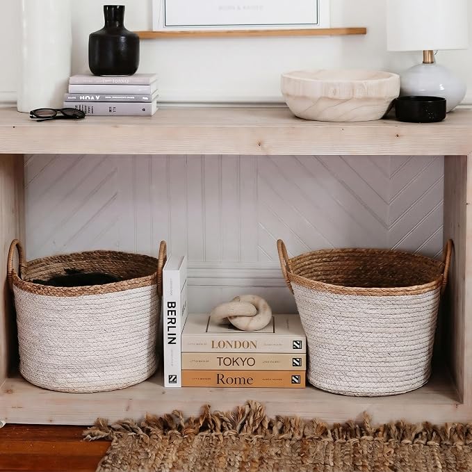 4 Pcs Decorative Books | Faux Mocha Coffee Table & Shelf Decor | Warm Modern Look for Living Room, Office and Entryway - Not Real, Tool-Free 2-Min Setup