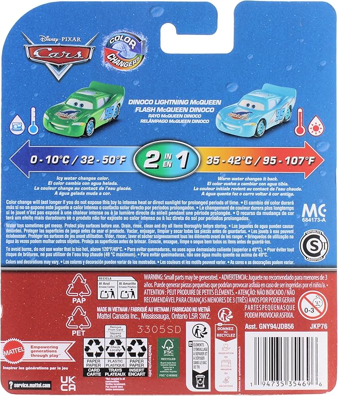 Disney Cars 2026 Color Changers Dinoco Lightning McQueen