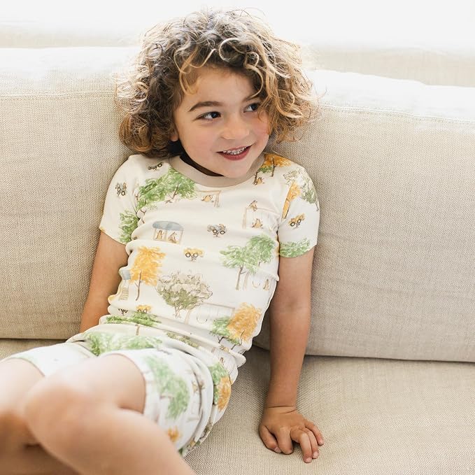 Burt's Bees Baby Unisex Pajamas, Short Sleeve Tee and Shorts 2-Piece PJ Set, 100% Organic Cotton