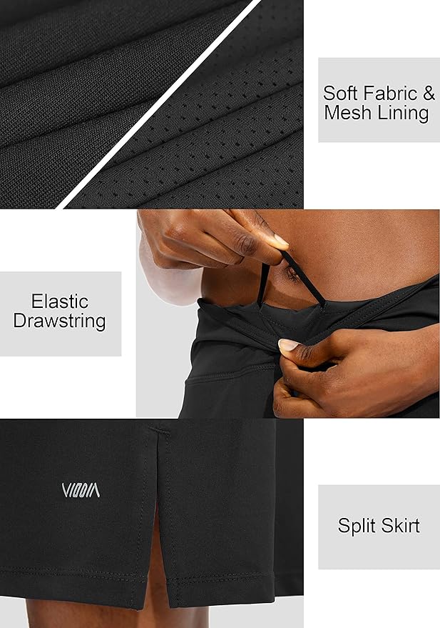 Women's 20" Knee Length Skorts Skirts UPF50+ Athletic Tennis Golf Skirt for Women Casual Summer Skirts