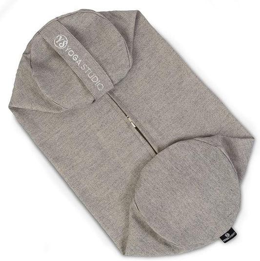 Yoga Studio Spare Organic Cotton Bolster Covers With Handle And Zipper (Two Toned - Navy)