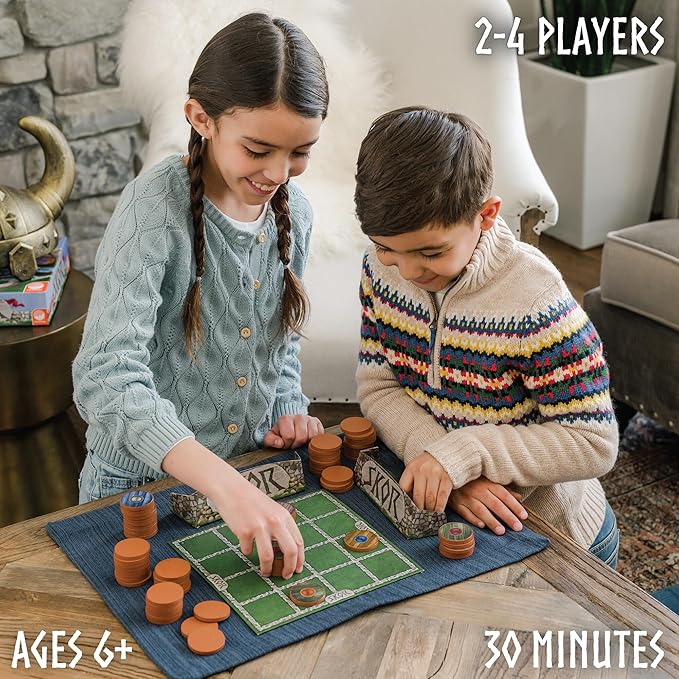 MindWare Skor: A Stacking Strategy Board Game for Kids Ages 6 & Up - Family-Friendly, Color-Matching, Shield-Collecting Games for Families & Classrooms - 2 to 4 Players, 30-Min Playtime