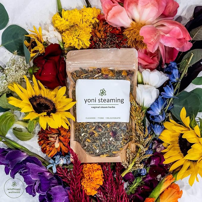 Yoni Steaming Therapy | 2oz Package - 3 Steams | Gentle Formula for Feminine Wellness & Fertility | Sustainably Sourced Vaginal Steam Herbs, V-Steam, Yoni Steam Herbs | V Steam for Menstrual Support