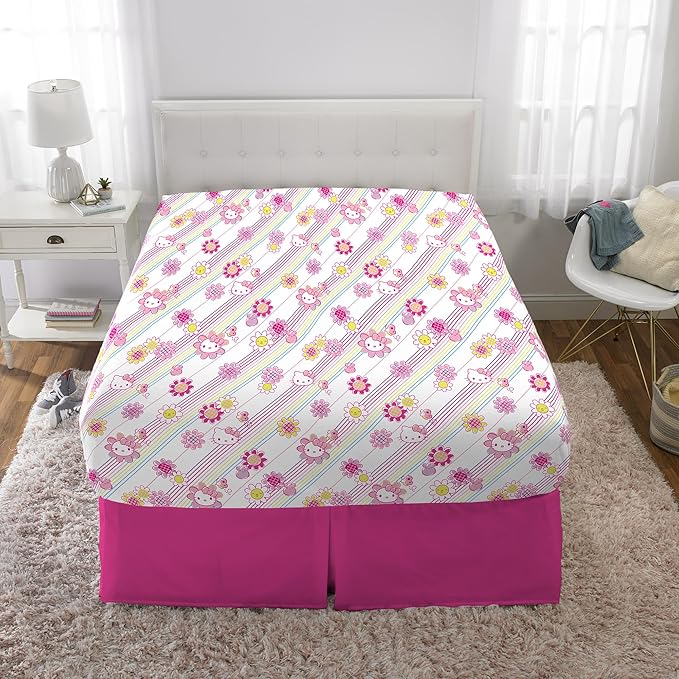 Hello Kitty Bedding Super Soft Microfiber Sheet Set, Full, Hello Kitty, (Officially Licensed Product) by Franco