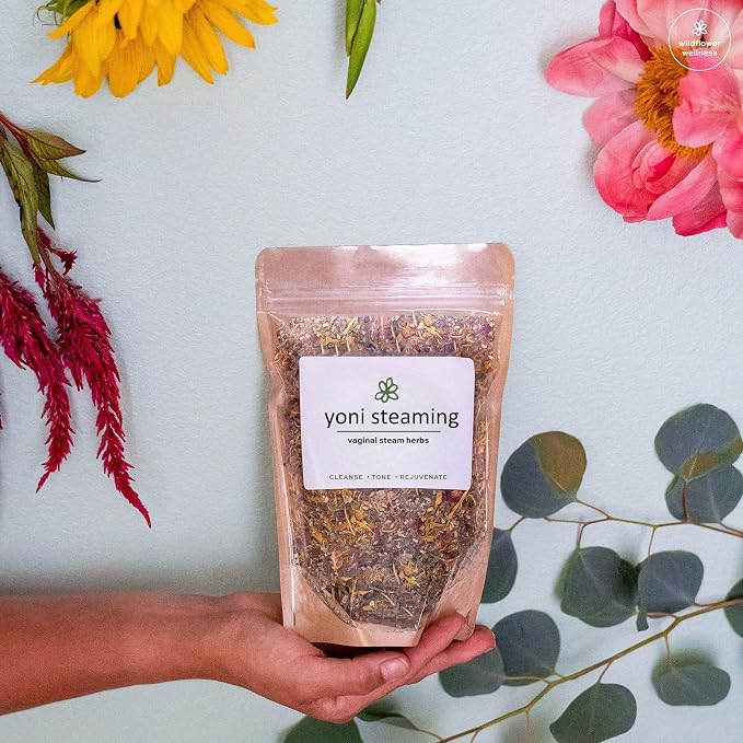 Yoni Steaming Therapy | 2oz Package - 3 Steams | Gentle Formula for Feminine Wellness & Fertility | Sustainably Sourced Vaginal Steam Herbs, V-Steam, Yoni Steam Herbs | V Steam for Menstrual Support