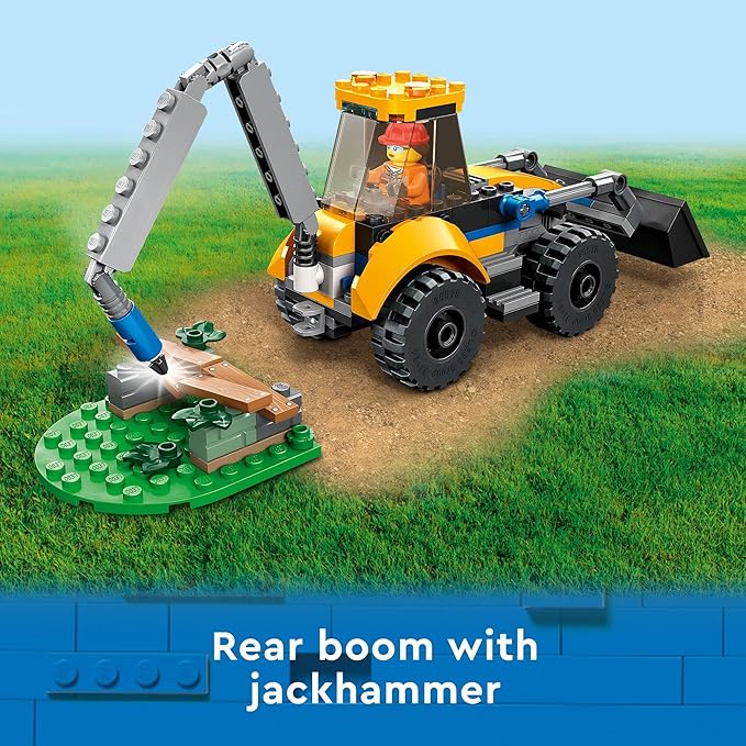 LEGO City Construction Digger 60385 Building Toy - Excavator Model Featuring Tools and Minifigures, Vehicle Building Set for Fun Creative Play, Birthday Gift Idea for Boys, Girls, and Kids Ages 5+