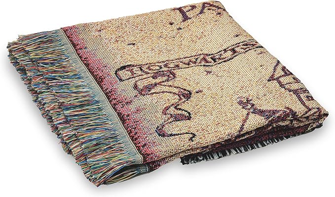NORTHWEST Harry Potter Woven Tapestry Throw Blanket, Designer Home Décor, Modern, Unique Gift, 48" x 60", Marauder's Map (Pack of 6)