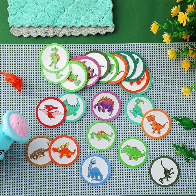 Chinco 120 Pcs Pee Targets for Boys Training Toilet Tinkle Flushable Paper Stickers You Pee on Boys Potty Training Targets Potty Aids Flushable Chart for Toddlers Use(Dinosaurs Styles)