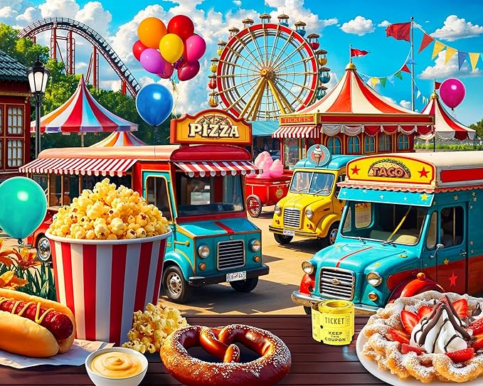 Springbok State Fair 500 Piece Jigsaw Puzzle for Adults - Unique Cut Pieces - Made in USA