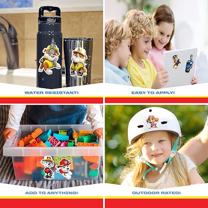 Paw Patrol Decals - Set of 12 Paw Patrol Stickers for Kids and Adults - Vinyl Decals for Laptop, Tumbler, Water Bottle, Vehicles - Nickelodeon Stickers