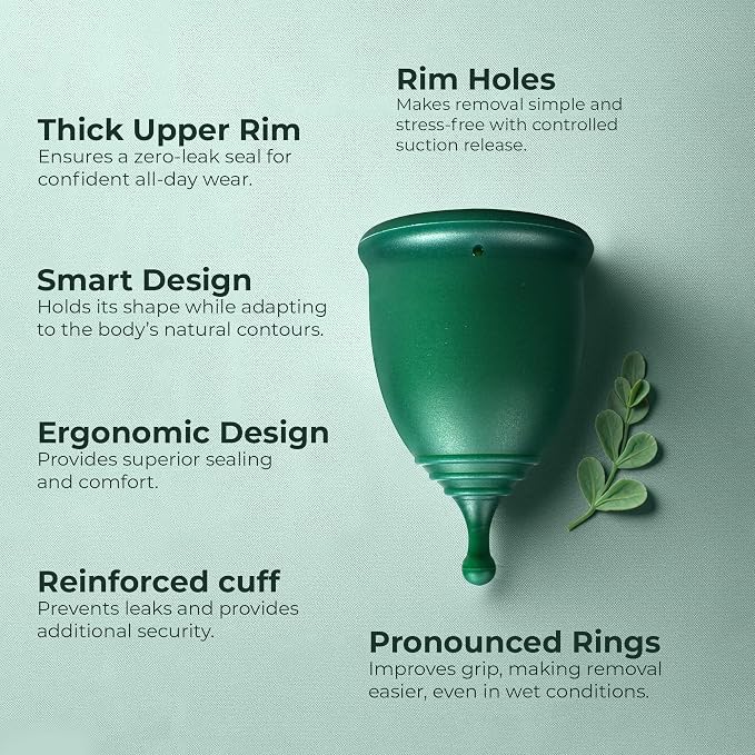 SHORDY Menstrual Cups Set with Applicator & Lube – Reusable Period Cups (Small & Large) for Beginners & Experienced Users – 12-Hour Protection, Feminine Care Kit, Alternative to Disc, Tampons & Pads