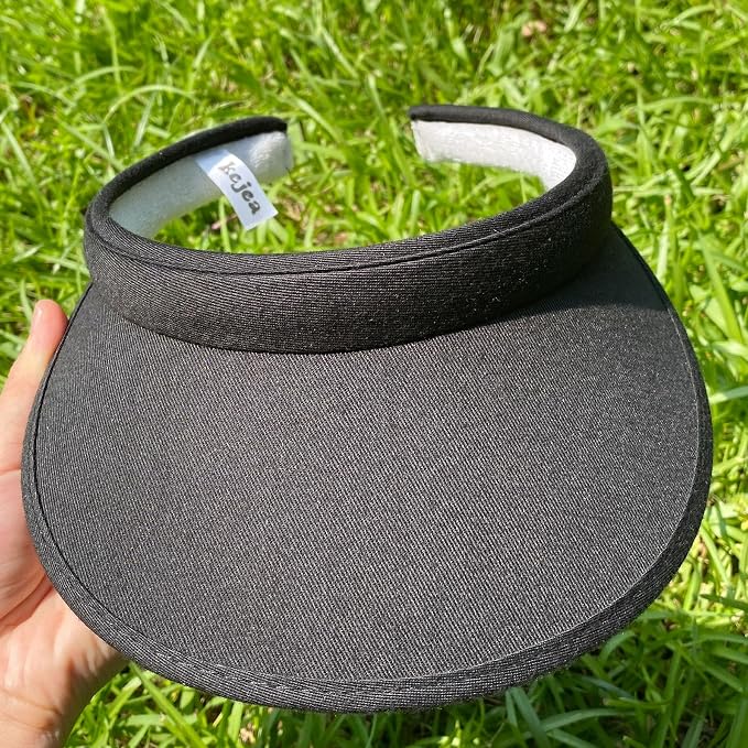 4 Pack Sun Visor Hats Women Men Clip on Cotton Wide Brim Visors Hat Outdoor Sports Golf Beach Travel Tennis Caps