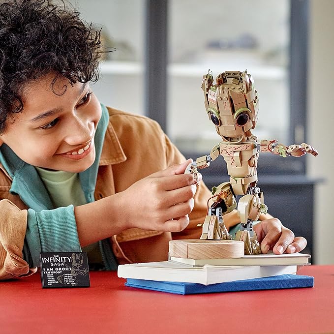 Lego Marvel I am Groot 76217 Building Toy Set - Action Figure from The Guardians of The Galaxy Movies, Baby Groot Model for Play and Display, Great for Kids, Boys, Girls, and Avengers Fans Ages 10+