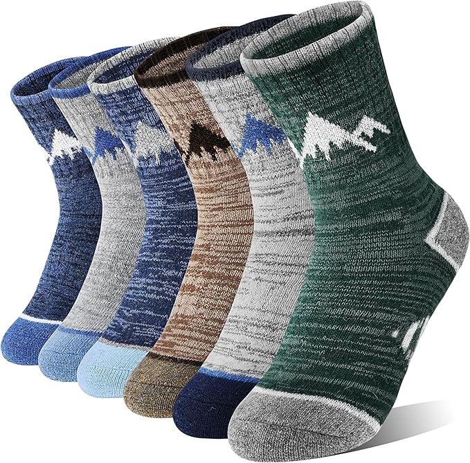 ANTSANG Kids Toddlers Boys Girls Merino Wool Hiking Athletic Thermal Warm Winter Socks