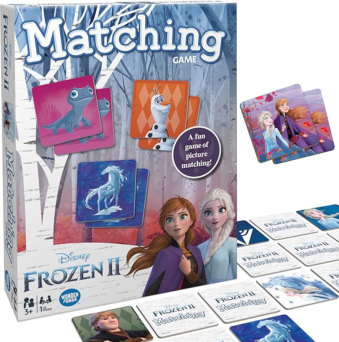 Wonder Forge Frozen 2 Memory Matching Game for Kids Ages 3-5 - Toddler Learning & Educational Toys Featuring Anna, Elsa, and Olaf - Fun Disney Toys