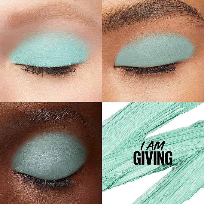 MAYBELLINE Color Tattoo Longwear Multi-Use Eye Shadow Stix, Eye Makeup, I am Giving (Light Teal Matte)