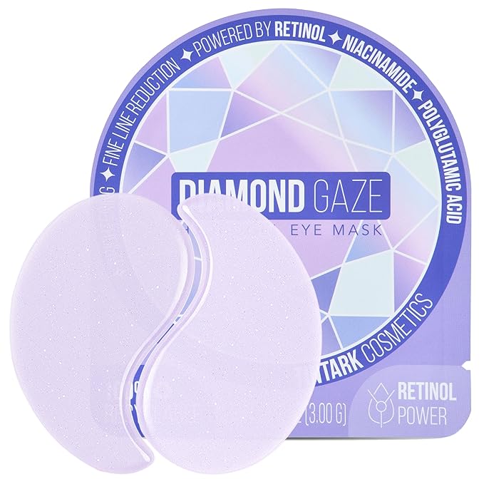 DIAMOND GAZE Firming Hydrogel Eye Patches 28 Pairs, 15-Min Retinol & Niacinamide Eye Masks to Smooth and Brighten, Reduce Fine Lines & Dark Circles, Relaxing Holiday Set