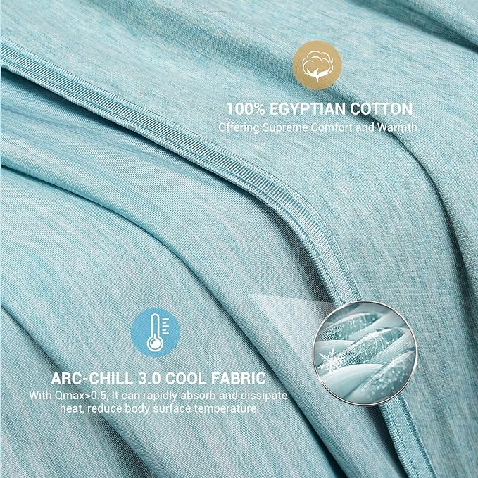 Elegear Arc-Chill 3.0 Cooling Blanket for Hot Sleepers, Twin Size, Green | Q-Max>0.5 Cooling Fabric, Absorbs Heat to Keep Body Cool, Breathable Summer Blankets for Night Sweats & Menopause, 59"x79"
