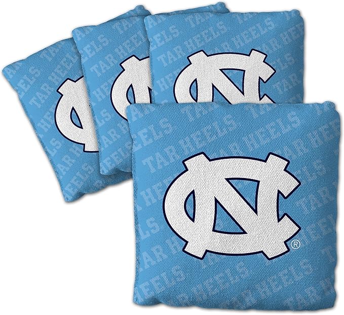 YouTheFan Officially-Licensed NCAA Set of 4 Cornhole Bags - All Weather Regulation 6” x 6” Size - 16oz Weight - Designed in USA