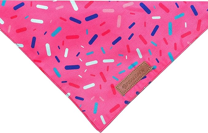 Realeaf Dog Birthday Bandanas 2 Pack, Dog Birthday Party Supplies, Blue and Pink Bandana, Triangle Reversible Pet Scarf for Boy and Girl, Premium Durable Fabric, Multiple Sizes Offered (X-Large)