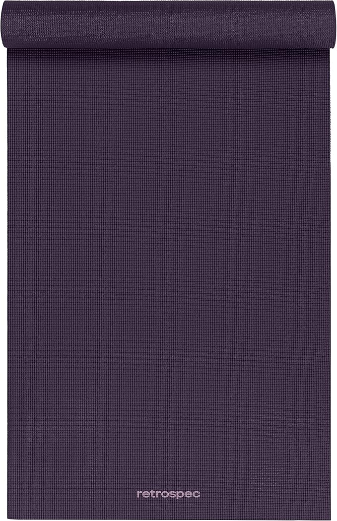 Retrospec Pismo Yoga Mat w/Nylon Strap for Men & Women - Non Slip Exercise Mat for Yoga, Pilates, Stretching, Floor & Fitness Workouts, .5mm Thick, Easy to Clean