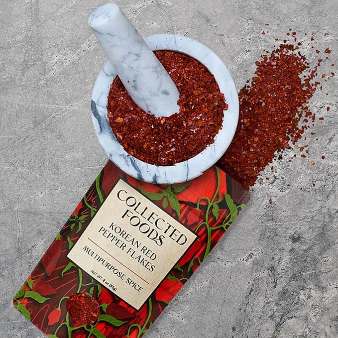 Premium Gochugaru Red Pepper Flakes - Sun-Dried Korean Chili Powder for Kimchi, Marinades, BBQ & Everyday Cooking - (2oz), Pack of 3